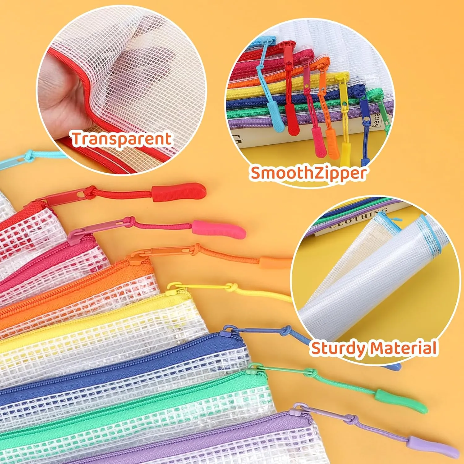 Mesh Zipper Pouch Bags, Puzzle Bags, A3 17x12 Inches Large Reusable Pouches for Organizing Classroom and Storage, coherence brusquely low Extra Large Zipper Pouch, Board Game Storage 20pcs 