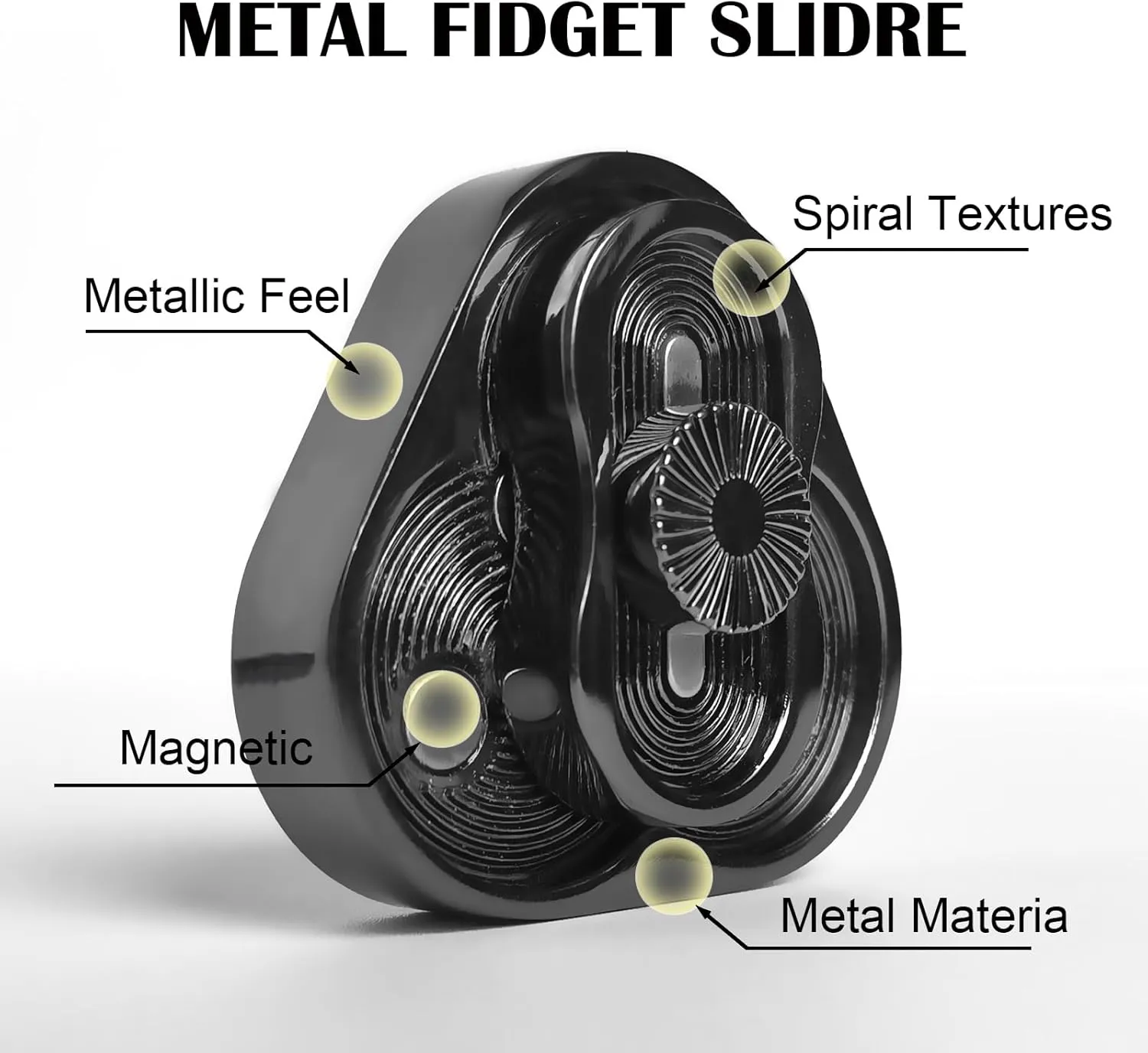 Metal Fidget Slider Toy Suitable for Office (Black) YANZHE Metal Fidget Slider$Triangle Magnetic Fidget Slider$ handy dolphin incessant flee darn EDC Metal Fidget Slider Toys$Fidget Toys Adults for Stress and Anxiety Relief$Magnetic 
