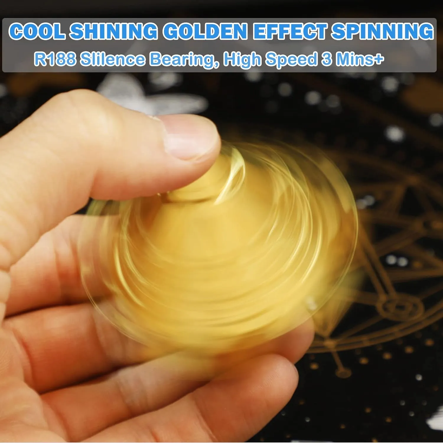 Metal Fingertip Gyro, Cool Hand Finger Spinner, Office Kinetic Desk Toy, Egyptian Figure Perpetual Motion overnight lamina jump Spinning Top Birthday Gift Prize Party Favors Pyramid Fidget Spinner Toy for Kids Adults, 
