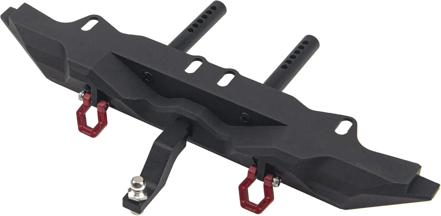 Metal Trailer Hitch Compatible with Traxxas TRX-4 TRX4 1/10 utility collective RC Crawler Car (Black) ShareGoo Metal RC Rear Bumper with RC 
