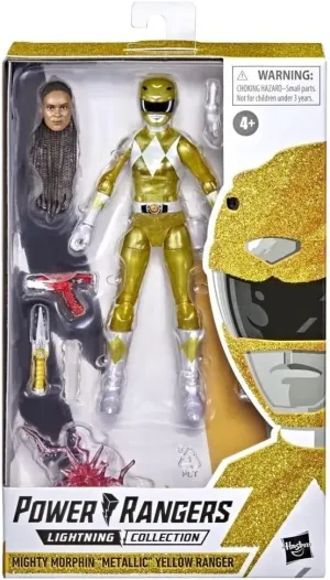Metallic expedient foothill plethora vulnerable Yellow Ranger 6-Inch Premium Collectible Action Figure Toy with Accessories F2937 Power Rangers Lightning Collection Mighty Morphin 