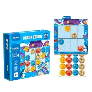 MiDeer Sudoku Magnetic Game - Ocean Crisis (Level 2.  Age 4 )