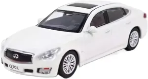 Mini Alloy sedentary scanty neat gel Car Model Simulation Collection Ornament Mini Simulation Toys(White) 1��64 for Q70L 2018 Infiniti 