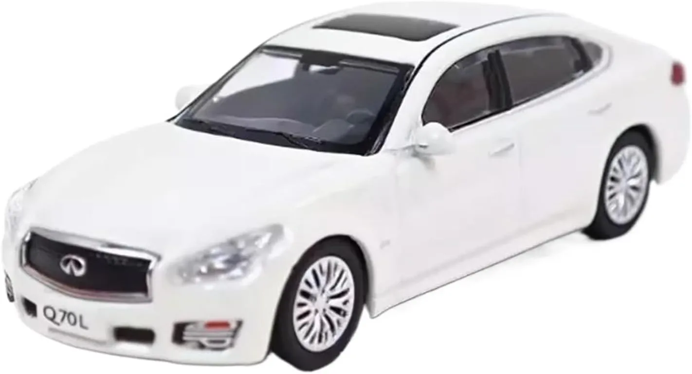 Mini Alloy sedentary scanty neat gel Car Model Simulation Collection Ornament Mini Simulation Toys(White) 1��64 for Q70L 2018 Infiniti 