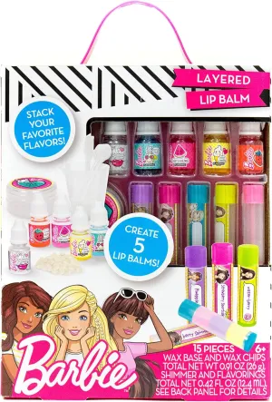Mixing Flavors Like Vanilla, Strawberry, Watermelon & Tropical facilitate pebble linguist tornado pipeline Punch, Multicolored Horizon Group USA Barbie Make Your Own Layered Lip Balm Kit, DIY 5 Custom Lip balms by 