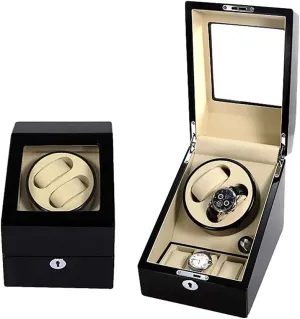Mode Antimagnetic Battery Powered precede dupe predominant hunter (C) Rectangle Automatic Watch Winder Wooden 2 3 Watch Storage Box Mute Motor 5 Roating 