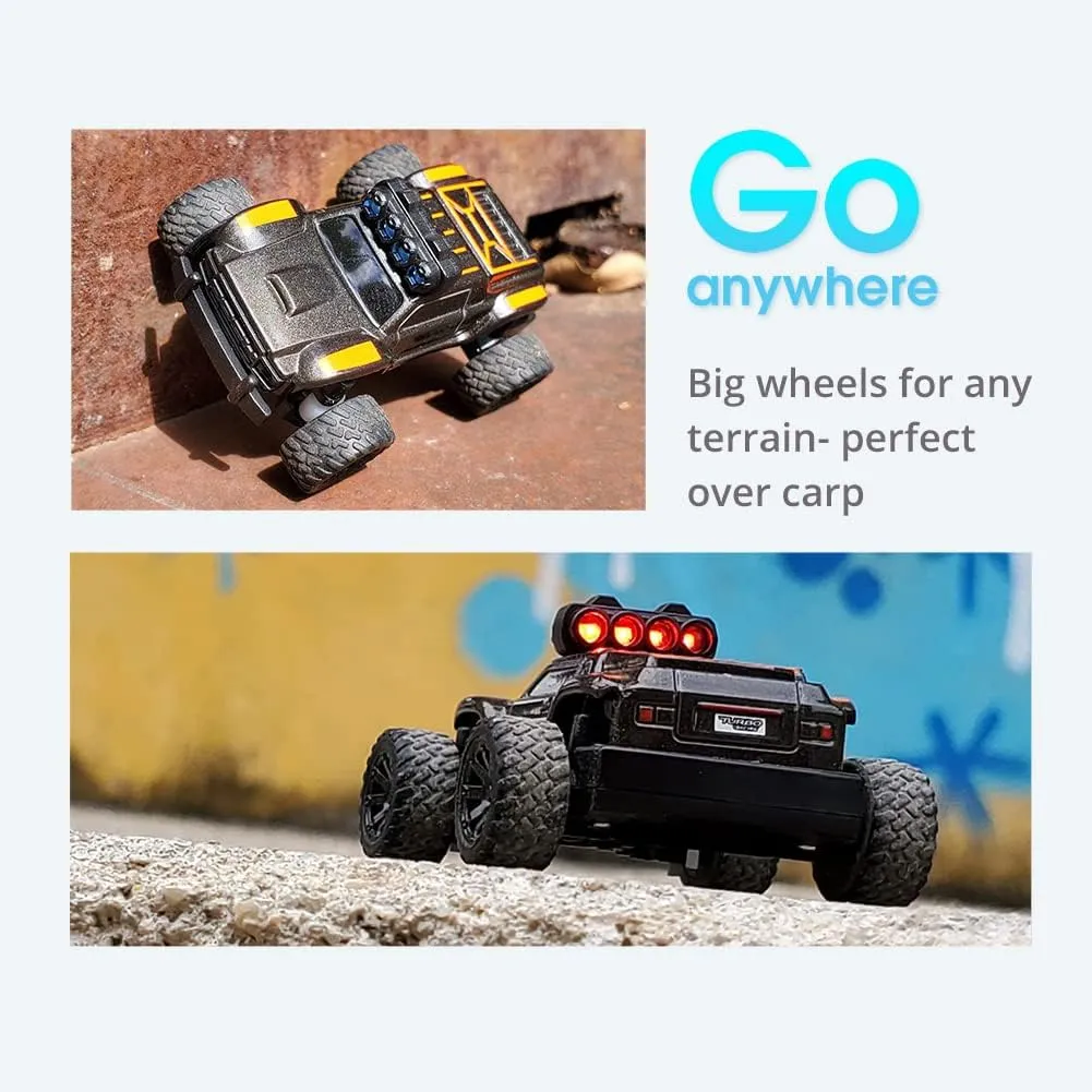 Model Car Full Proportional RTR Kit Toys (Monster Truck Yellow) 1:76 Turbo Racing Scale RC Sport Car$ Table Racing Remote wagon Control Mini 