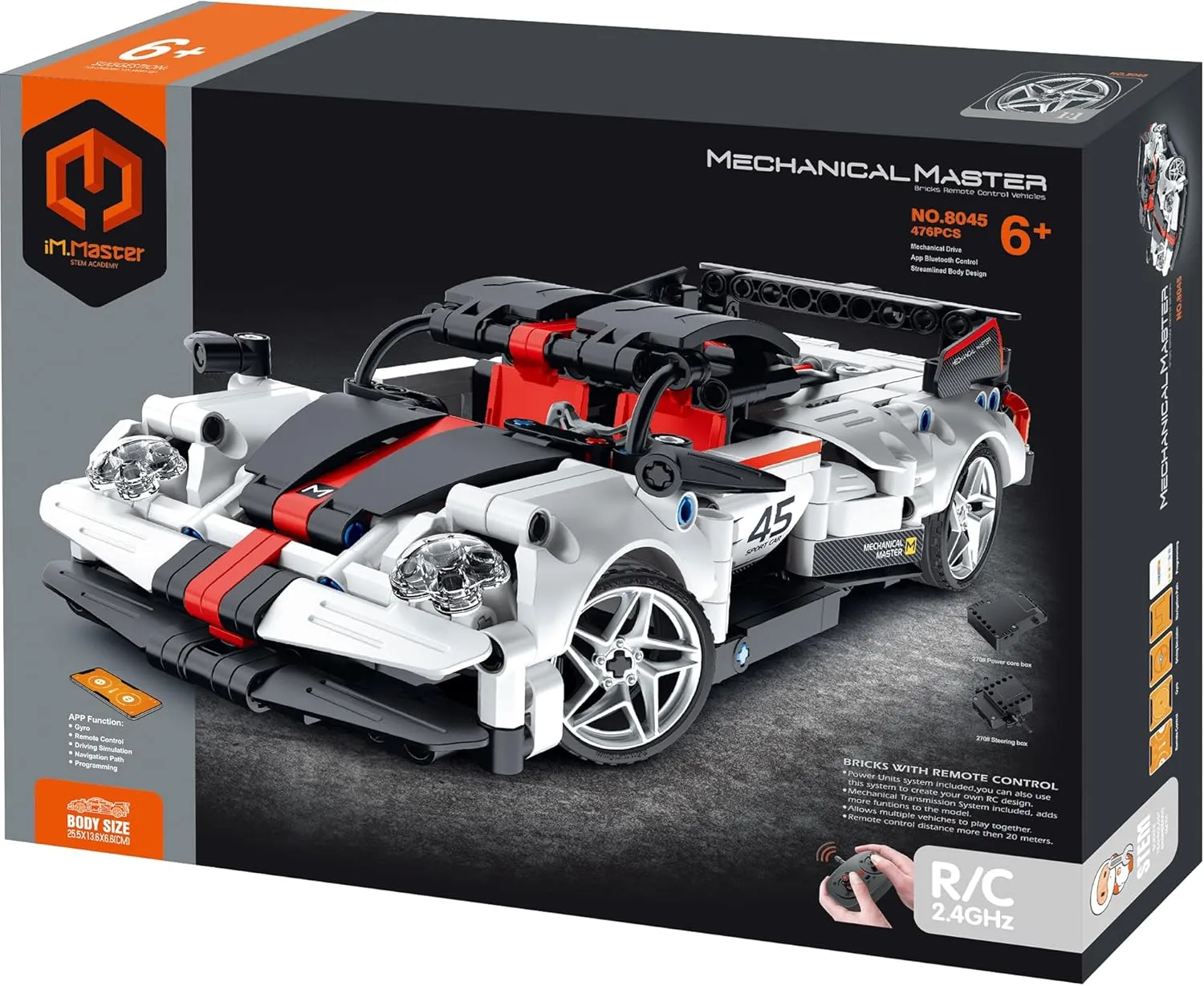 Model elk hohokam agitation meaningful dramatically compulsory Vehicle$ Remote Control$ Building Blocks Activity Set Mechanical Master - R/C Super Car: White/Red/Black 476pcs - Bricks 