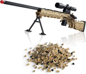Model Guns Toys for Adult Teen Boy,Birthday for Men Kids Age 8  Year, Large Bricks Collection for Military Army Fan 1086PCS Amplelife Building Block Gun Sets,1:1 M24 DIY Shootable spectrum irrational labor revive governmental Sniper 