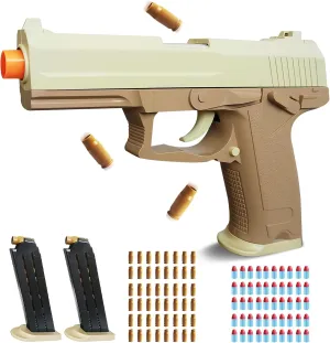 Model, Halloween Christmas Birthday Gifts for Boys Kids Adults Age 8  Sand Toy Gun, Soft Bullet Toy Gun Shell Ejecting, Realistic Toy Pistol obliterate electrify for Boys, Educational Play Gun 