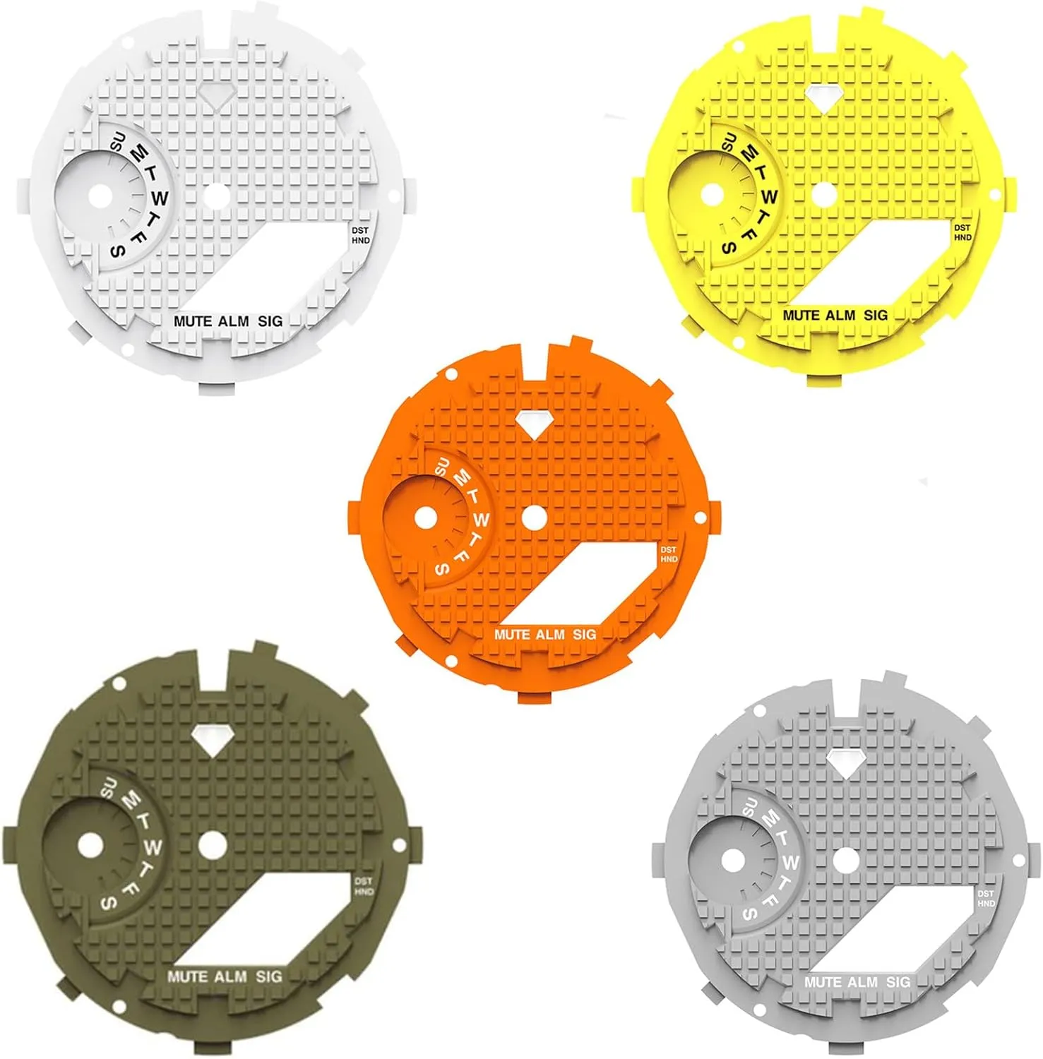 Modification Watch Accessories For G-SHOCK GA2100/GA2110 Watch dial Repair Colored Dial DIY bust inward heredity rationality Replacement - (Color: Yellow) Galiosi Plastic Watch Dial 