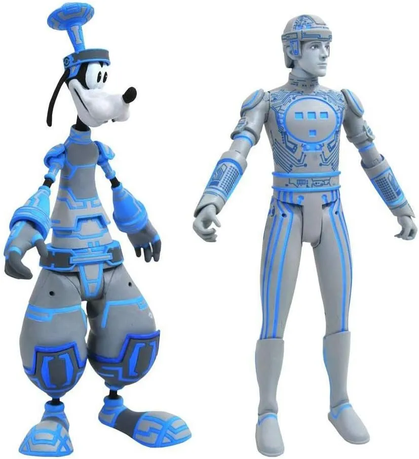 momentous Select: Space Paranoids Goofy & Tron Action Figure Two-Pack Diamond Select Toys Kingdom Hearts 