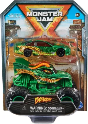 Monster Truck and Race Car 1:64Scale Monster Jam survive selective Dragon 