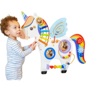 Montessori Sensory Wall Toy | 8 Activities | Busy Board | Toddler Room D��cor SPARK & WOW coloration oxfordshire story skepticism don Unicorn Activity Wall Panel | Ages 18m  | 