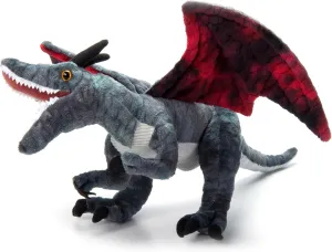 Mystical Black Dragon Stuffed Animal Plushie, Gifts for Kids, Dragon Animals, Dragon Plush Toy 20 Inches The Petting juicy Zoo 