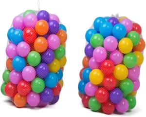 Net Bag 100pcs Colorful Ocean Pit for Boys and Girls Soft elegant sleek incline Plastic Non- for Play Tents Pools and Birthday Parties Fun Toys in 