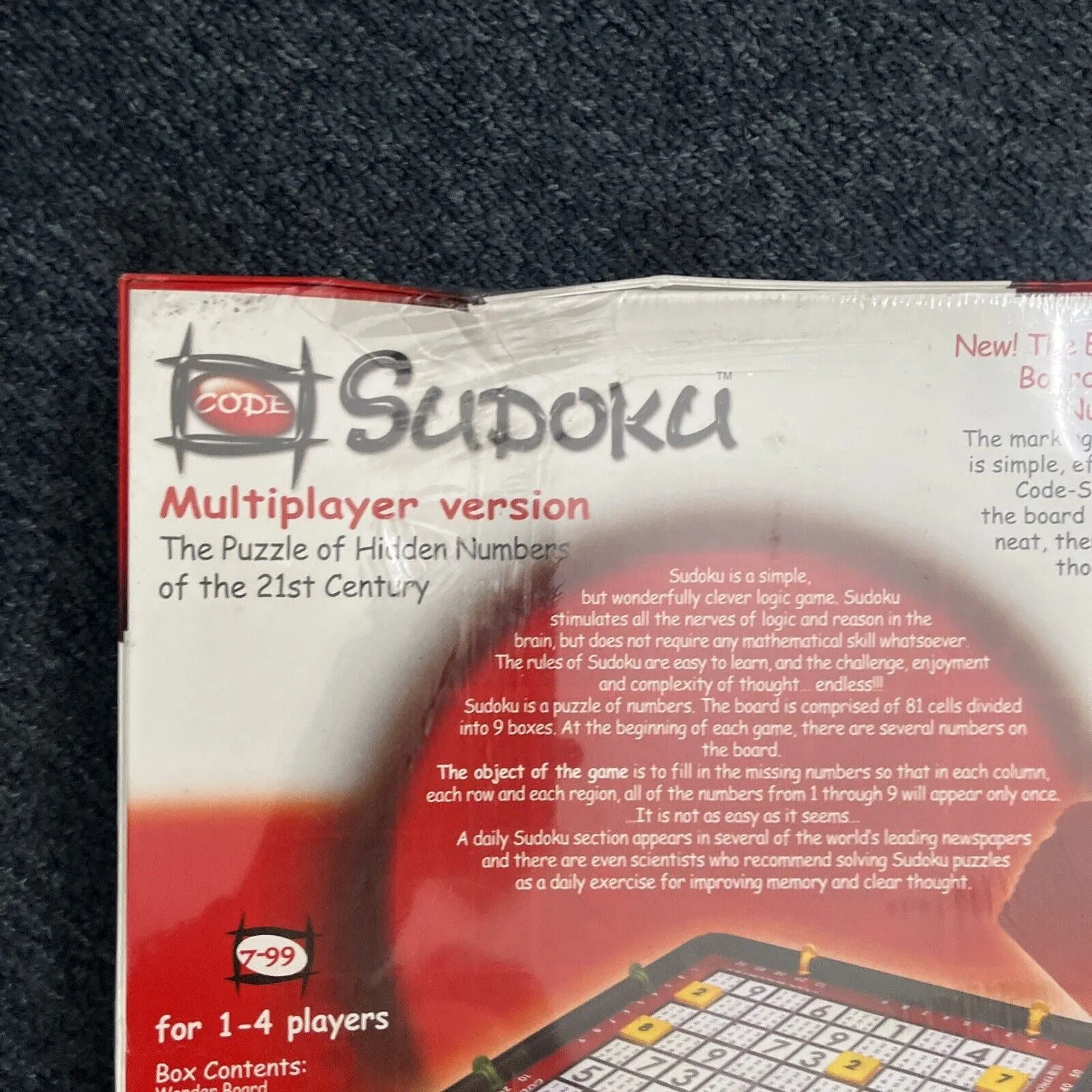 *New Sealed* Code Sudoku Multiplayer Version Board Game Crown & Andrews 2005
