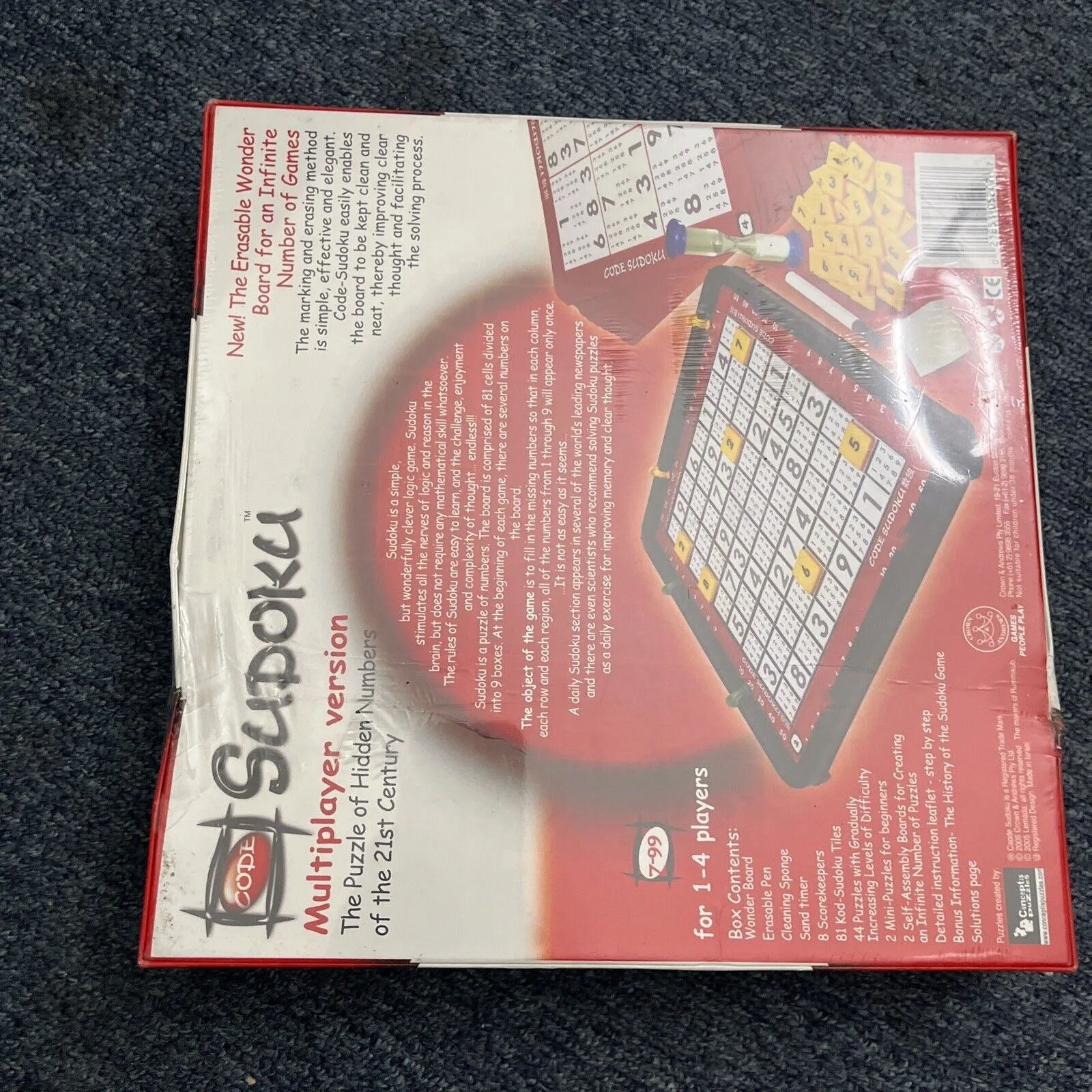 *New Sealed* Code Sudoku Multiplayer Version Board Game Crown & Andrews 2005