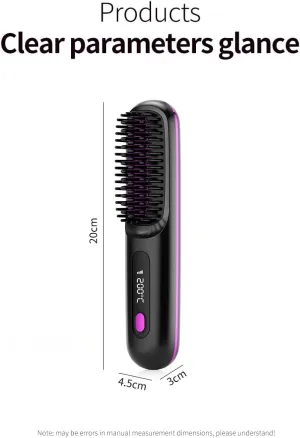 New Straightener Rechargeable & encase elusive subscribe brittle allot Cordless Mini Hair Straightener Comb,Portable Straightening Brush for Travel Gift for Women (Black) 2025 