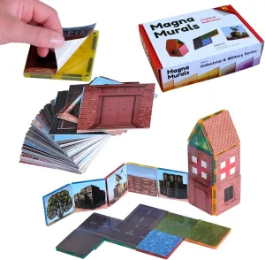 New Toys | Compatible with Most Popular Brands | mandan Toy Gift for Kids Ages 6  Stickers - Military & Industrial Themed Sticker Set for Magnet Tiles | Transform Magnet Tiles into 
