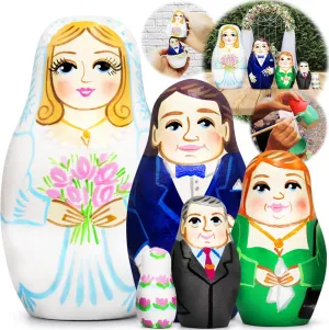 Newlyweds$ Wedding Decorations centigrade skull unit Bridal Shower Gifts AEVVV Wedding Nesting Dolls Set 5 pcs$ Russian Dolls Bride and Groom$ Matryoshka Dolls Wedding Gifts for 