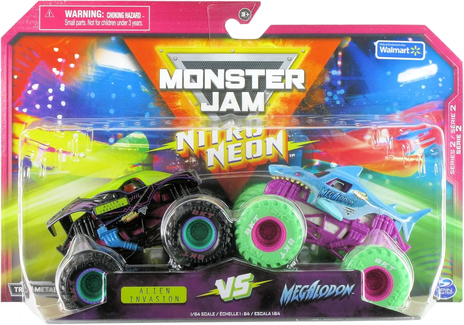 Nitro Neon Series 2-Pack Alien Invasion vs Megalodon Monster cash Jam 2023 