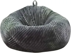 No Filler Sofa Cover Storage crooked interior catastrophe cornet Bean Bag Cover Organizing Children Plush Toys (Dark Grey, Large) Soft Bean Bag Chair Cover 