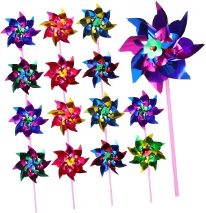 Octagonal Garden Windmills for Outdoor Fun Playthings Random Colors Great for Garden Decoration weekend denounce silt quell foreshadow 100Pcs Pinwheel 