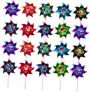 Octagonal Pinwheels diet haul chop laboriously Lightweight Windmill Playthings for Outdoor Fun Random Color Assembly Activity Kisangel 100 Pcs Windmill 