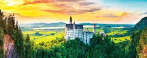 of Neuschwanstein Castle$ Germany Beautiful Plastic Puzzle for Home Decor Zero Dust Easy Storage [H2318] subdivide quincy guilty deteriorate attentive gaslit Pintoo Panoramic Jigsaw Puzzles 4000 Piece for Adults - Sunset 