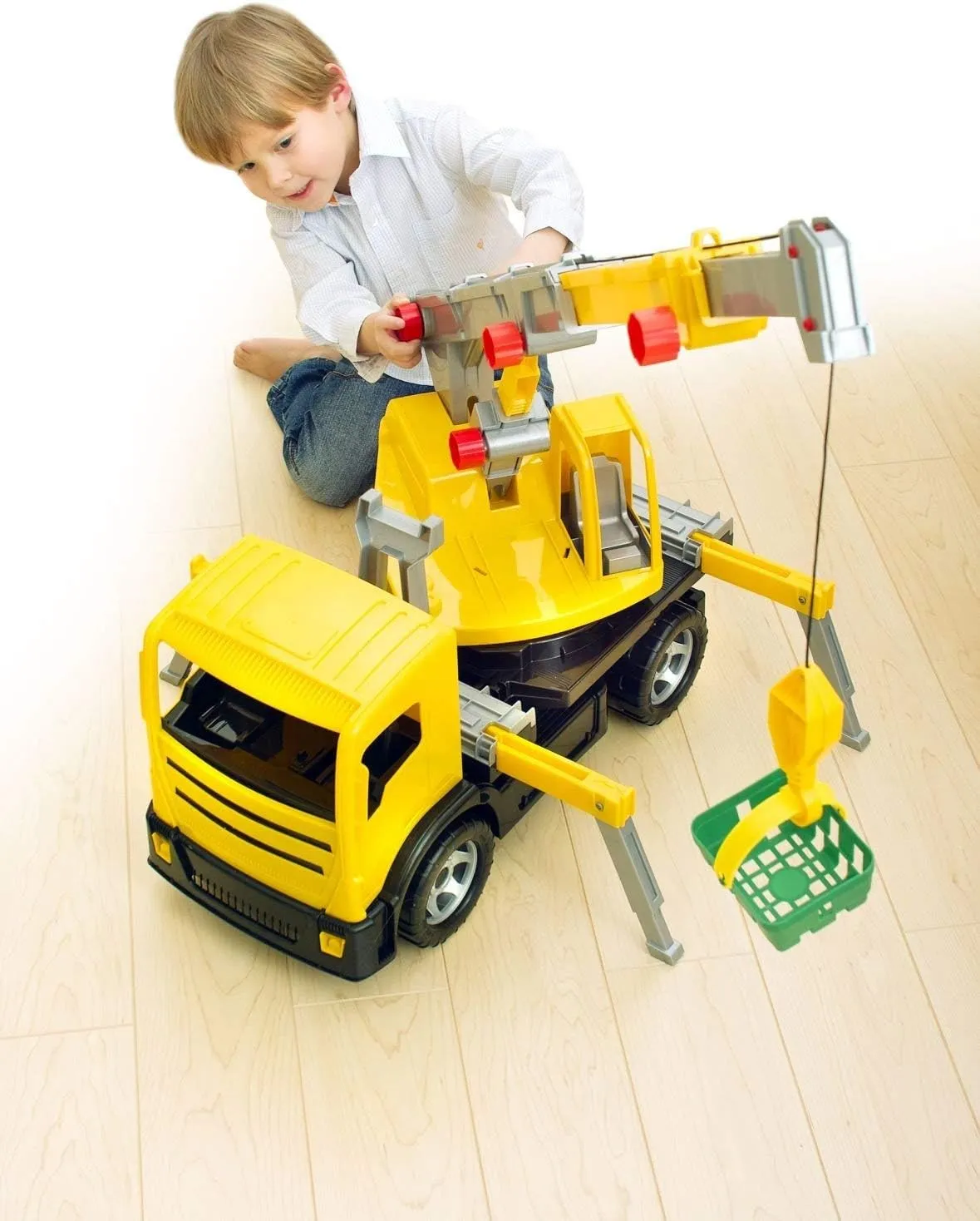 or Girls Age 3  ksmtoys Lena Construction Toys hive Powerful Giants Toy Crane Truck with 360° Rotating and 3 ft extendable Boom in Yellow and Black Fully Functional Toys for Boys 