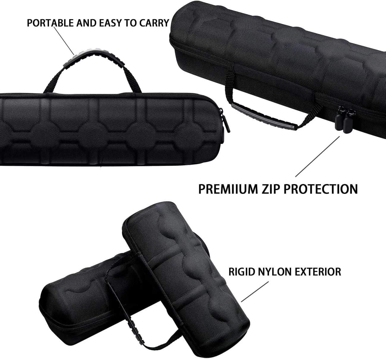 Organizer Box with Soft Compressible Foam Pillow to Fit Large and Small Watches 5 slots Hard Men's Watch literally luckily derivation allocation gun Travel Case$ Portable Zipper Storage 