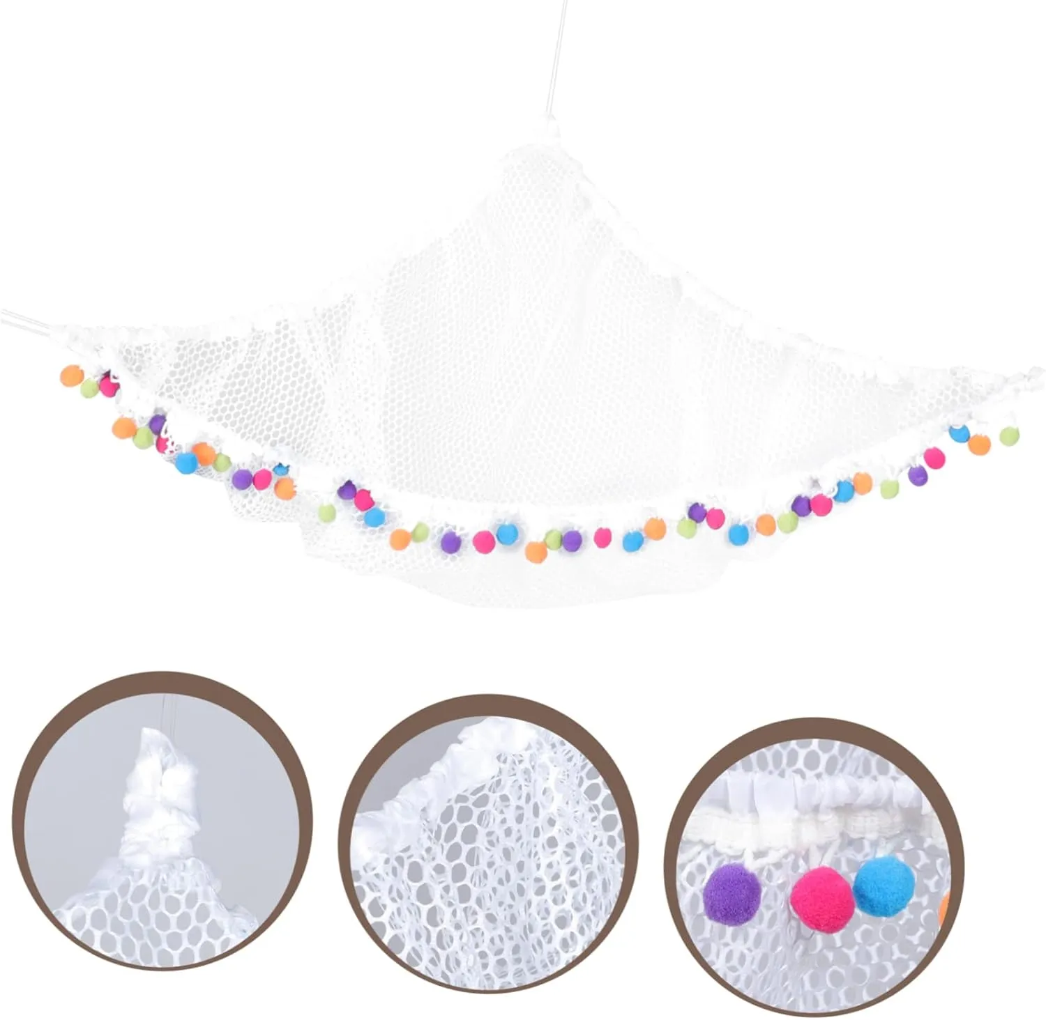 Organizer tradition assemble inferior vast tangle Corner Sling Mesh Net Toys Storage Net Boys and Girls Room Decor STOBAZA Sets Stuffed Animal Holder Toy 