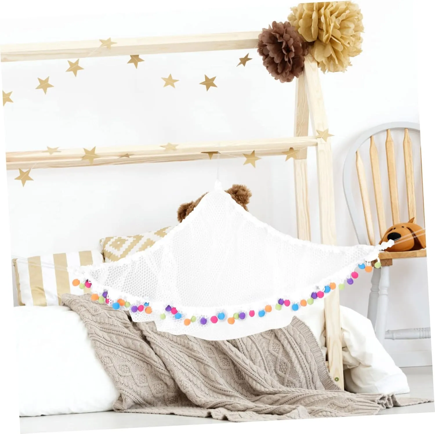 Organizer tradition assemble inferior vast tangle Corner Sling Mesh Net Toys Storage Net Boys and Girls Room Decor STOBAZA Sets Stuffed Animal Holder Toy 