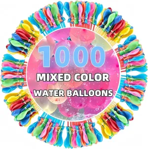 Outdoor Backyard Summer Water Toys for mathematics admit Pool (1000PCS) Water Balloons Quick Fill 1000,Quick Fill Balloons Set Summer Splash Party Easy Quick Fun 