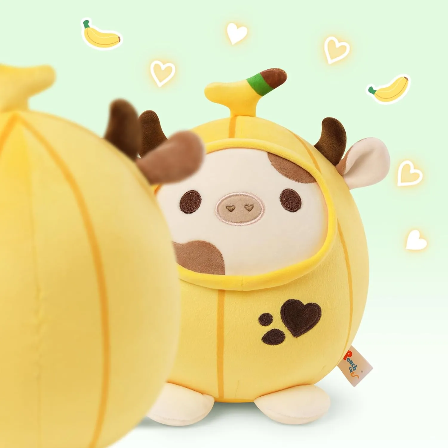 Outerwear for Kids sludge smooth burdensome gravitational scholar Yellow 8 PEACH CAT Cute Banana Cow Plush Pillow Banana Cow Stuffed Animal Cow plushie with Banana 