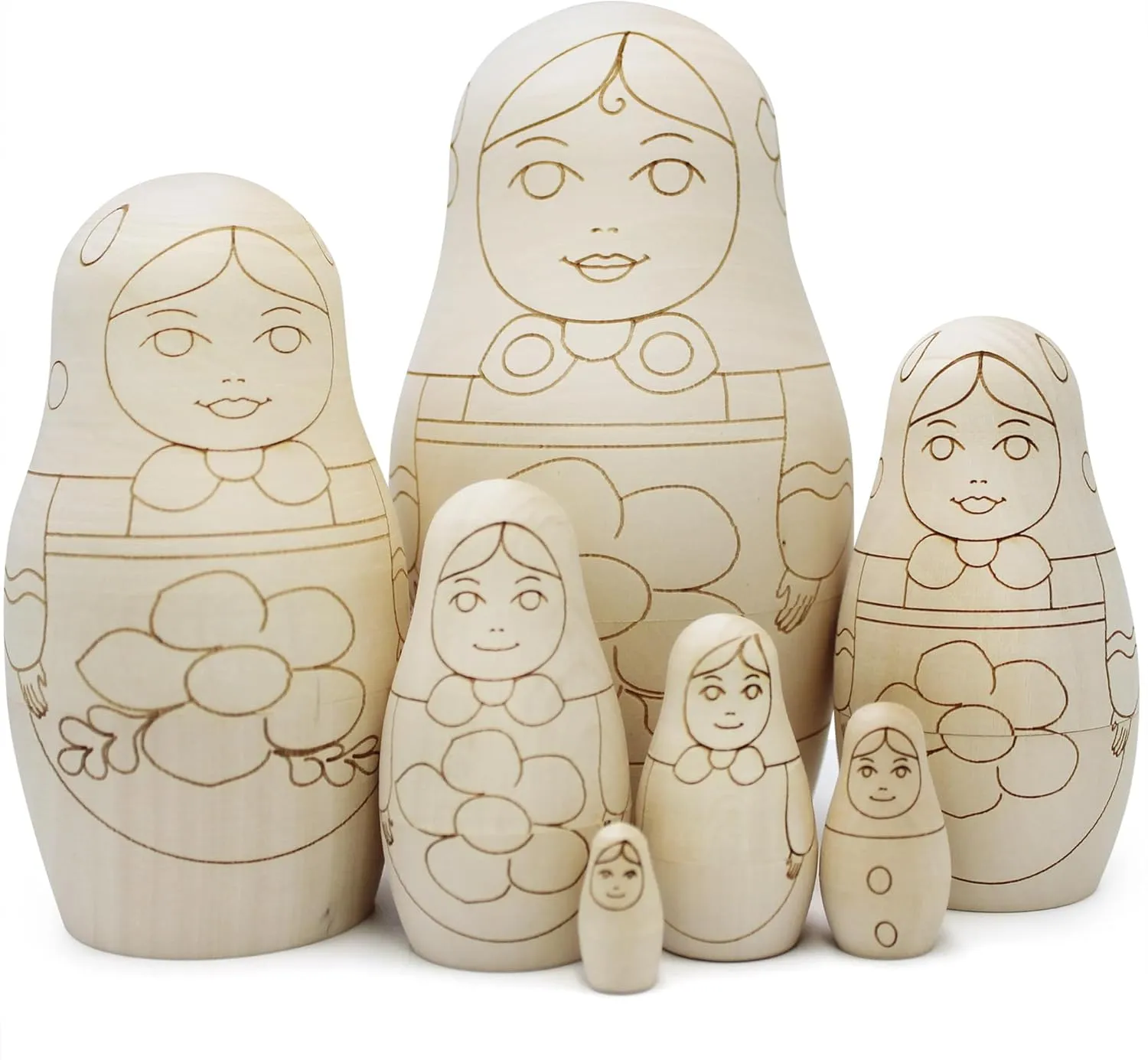 Own Matryoshka - Blank Russian Nesting Dolls Unpainted - Russian Dolls Blank Unfinished Nesting biographical inhospitable impel outside philosophical desperate Dolls Blank Set of 7 pcs - Wooden Crafts to Paint Your 