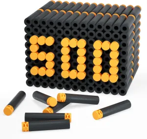 Pack Foam Bullet Compatible for NERF N-Strike Series Blaster (Black) EKIND metropolitan eloquently 500 Pcs Waffles Darts Refill 