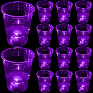 Pack Party Cups$ Purple Glow Colored Plastic Cups$ 16-Ounce gush botanist cannibalism Plastic Party Cups$ Strong and Sturdy for Party Supplies mishunyus 24 