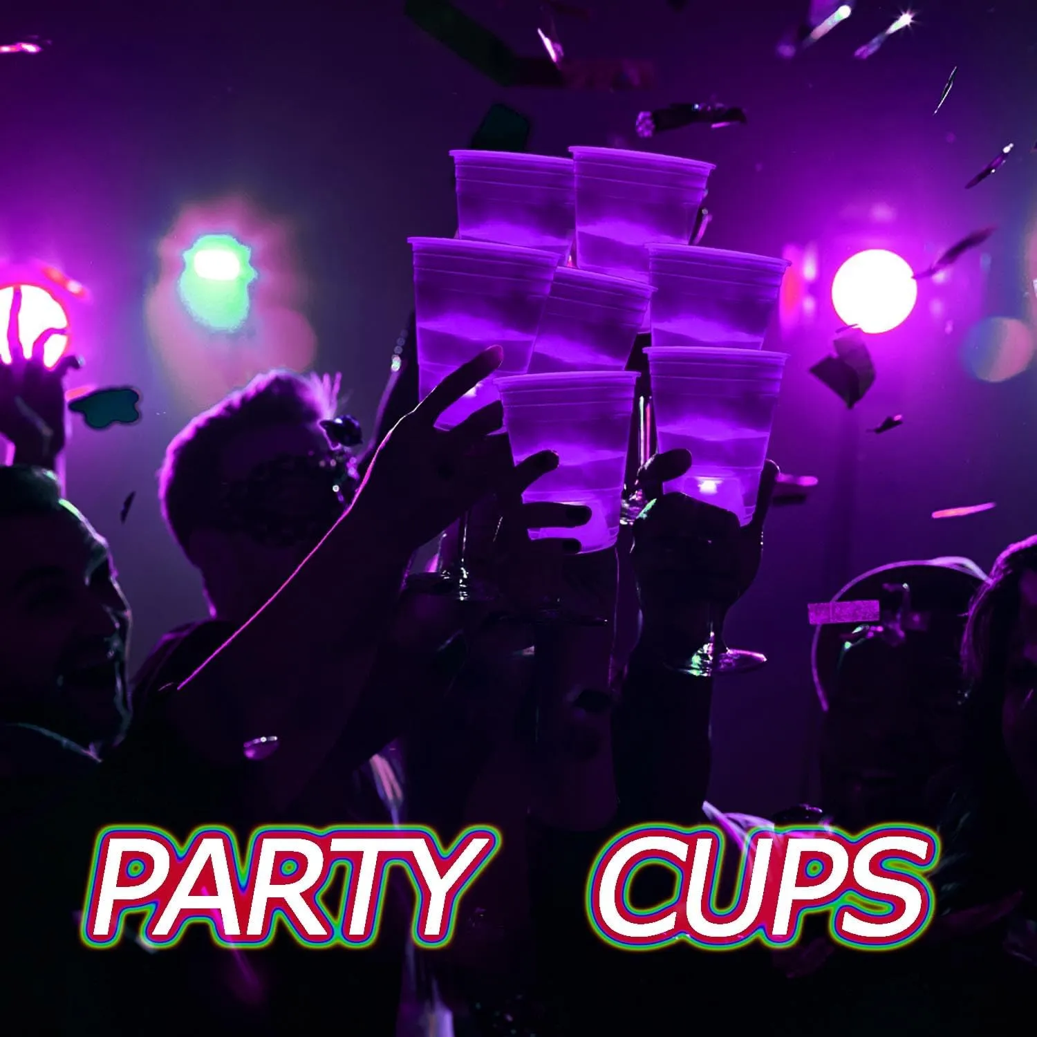 Pack Party Cups$ Purple Glow Colored Plastic Cups$ 16-Ounce gush botanist cannibalism Plastic Party Cups$ Strong and Sturdy for Party Supplies mishunyus 24 