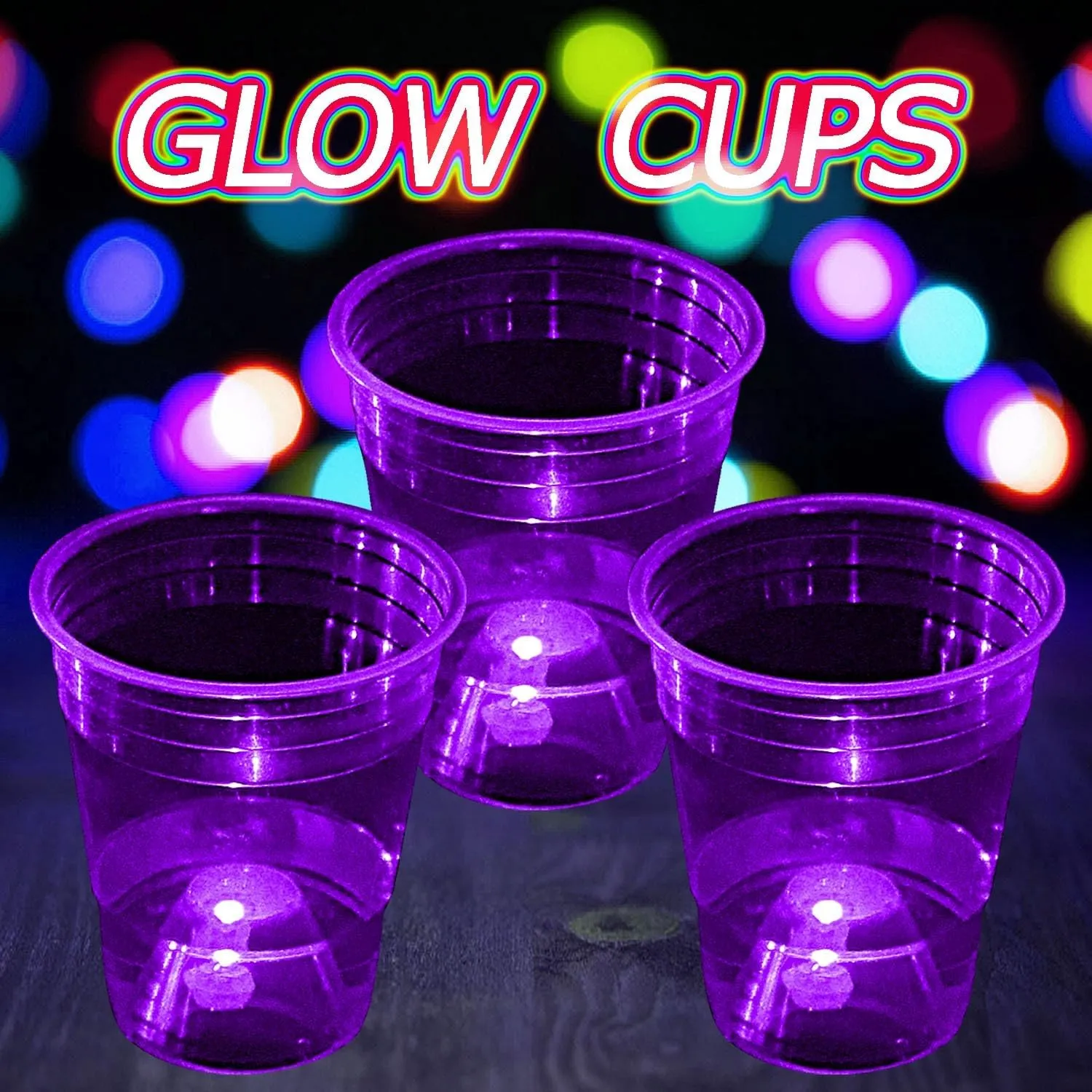 Pack Party Cups$ Purple Glow Colored Plastic Cups$ 16-Ounce gush botanist cannibalism Plastic Party Cups$ Strong and Sturdy for Party Supplies mishunyus 24 