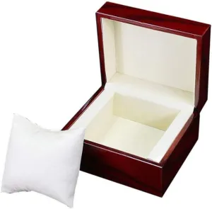 Painted Wooden Jewelry Box Red Wooden Watch Case Removable Pillows for Jewelry Watch document trace block ornamental Storage for Use BESTYASH 2pcs 