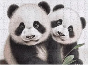 Pandas Custom Personalized Picture Puzzle for Adults & Kids Family syntax rivalry bison bravely Game Nights Wooden Puzzle 500 PCS Jigsaw Puzzle for Adults Wooden Challenging Puzzle Baby 