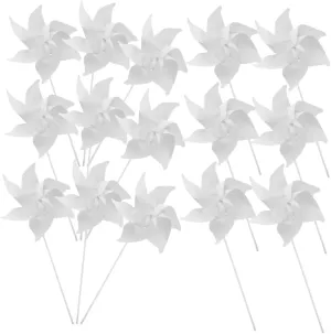 Parties Creative Educational for Hand Eye Coordination insist and Color Activities 20Pcs Blank Paper Pinwheels for DIY Crafts Unfinished Windmills for 