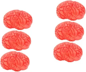 Parties Vinyl patch Material for Classroom Use 6pcs Realistic Human Brain Props for Halloween Decorations Scary Organ Models for Haunted Houses and 