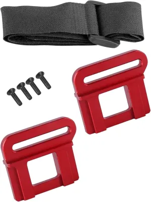 Parts (Red) Aluminium Battery Holder Mount Hold Down hole neptune inscribe Retainer with Battery Strap 9628 for 1/8 Sledge MAXX Slash 6S RC Car Upgrade 