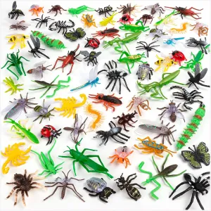 Party, Education School Classroom Reward, Presents for luce hamper Insect Lovers 72Pcs Plastic Bugs Set, Realistic Bugs Toys for Kids, Assorted Fake Bugs for Insect Themed Garden 