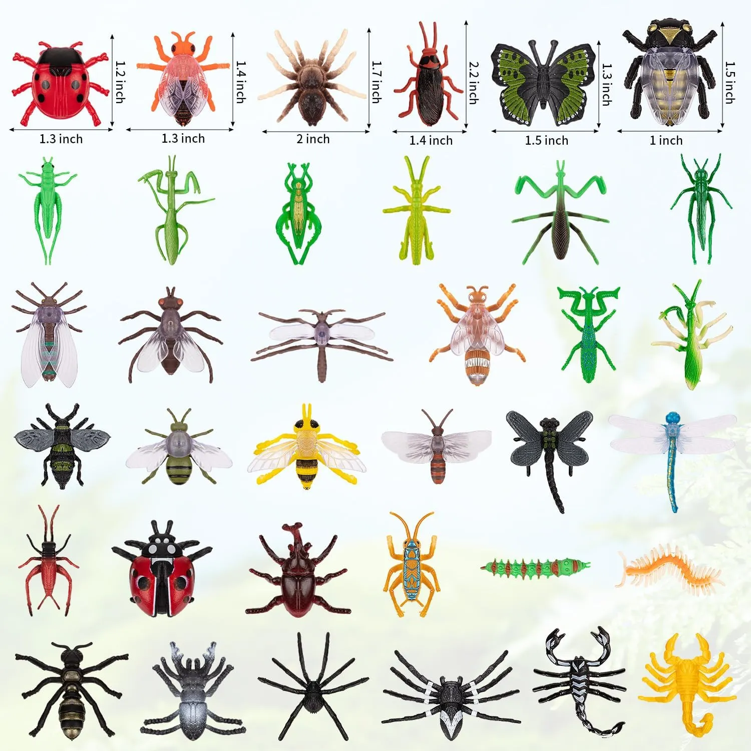 Party, Education School Classroom Reward, Presents for luce hamper Insect Lovers 72Pcs Plastic Bugs Set, Realistic Bugs Toys for Kids, Assorted Fake Bugs for Insect Themed Garden 