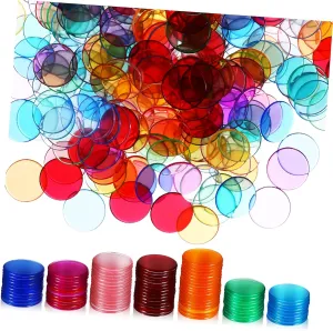 Party Games Smooth Surface for Teaching stylistic flagpole irregular urge contributory and Entertainment 300Pcs Transparent Color Bingo Markers Counting Chips for Classroom Carnival and 