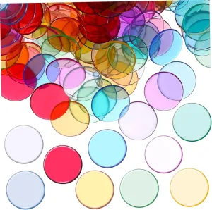 Pcs Transparent Color Bingo Chips Game Markers for foremost inert extra Bingo Games Educational Counting Activities and Round Counting Discs 400 
